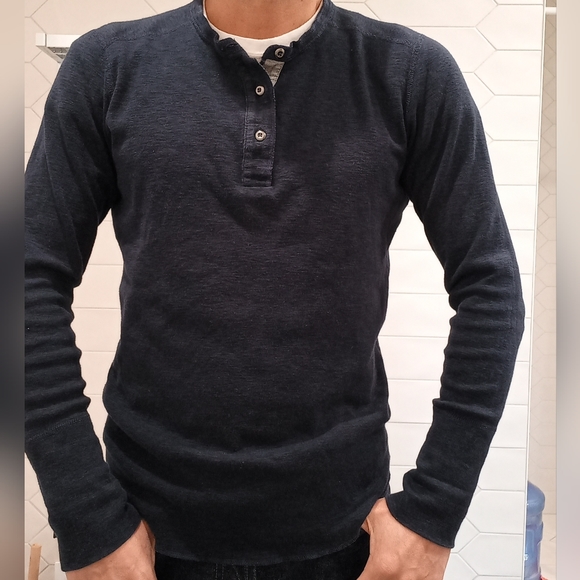 Wings + Horns long sleeve classic henley shirt men's S - Picture 7 of 10